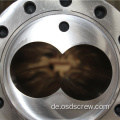 Tornillo gemelo paralelo y cilindro für maquina de extrusion de perfiles de tuberia de PVC Bausano MD125 / 30 PLUS